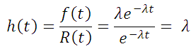 Exponential Distribution Hazard Equation