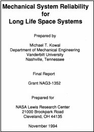 Mechanical System Reliability for Long Life Space Systems
