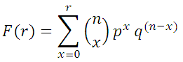 Cumulative Binomial Equation