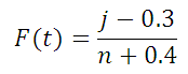 Weibull Median Rank Equation